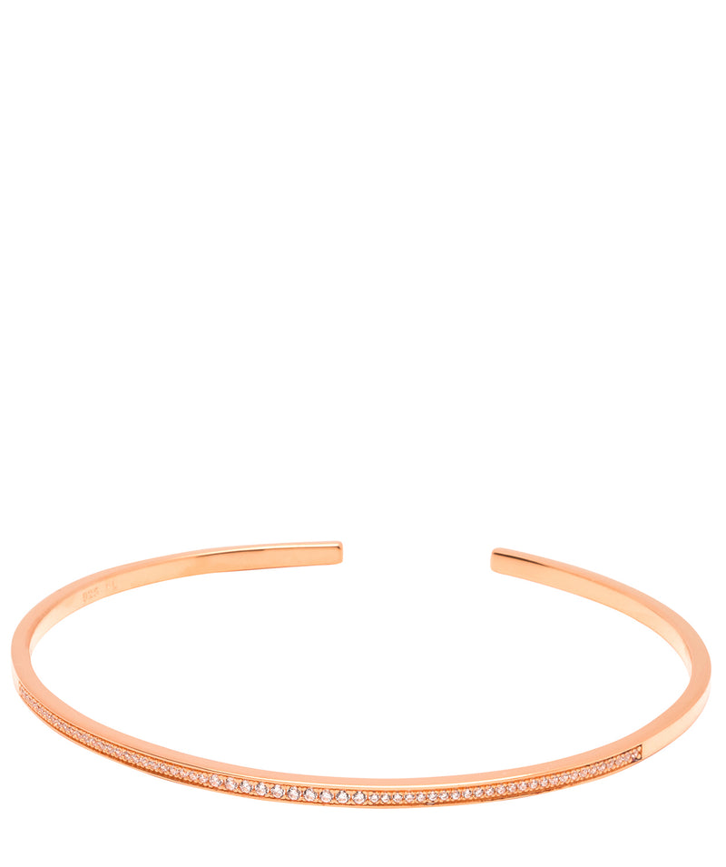 Gift Packaged 'Aaliyah' 18ct Rose Gold Plated 925 Silver Minimalist Bangle