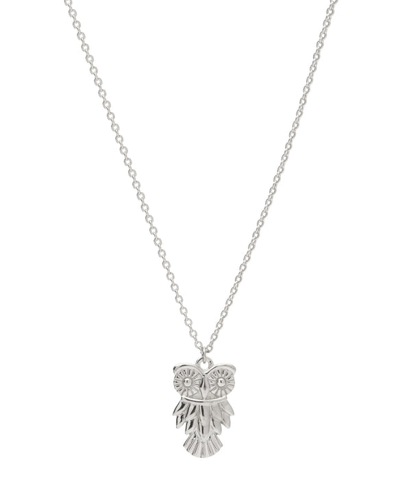 Gift Packaged 'Vera' 925 Silver Owl Pendant Necklace