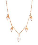 Gift Packaged 'Thelma' 18ct Rose Gold Plated Sterling Silver Freshwater Pearl Drop Necklace