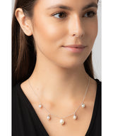 Gift Packaged 'Thelma' Sterling Silver Freshwater Pearl Drop Necklace