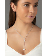 'Aruru' Sterling Silver Dual Pearl Necklace image 2