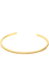 Gift Packaged 'Isla' 18ct Yellow Gold Plated Sterling Silver Cubic Zirconia Encrusted Bangle