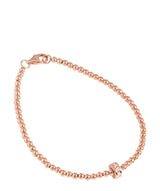 Gift Packaged 'Lizzie' 18ct Rose Gold Plated Sterling Silver Bead Bracelet