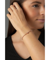 Gift Packaged 'Lizzie' 18ct Rose Gold Plated Sterling Silver Bead Bracelet