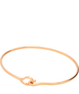 Gift Packaged 'Monica' 18ct Rose Gold Plated Sterling Silver Minimalist Hook Bangle