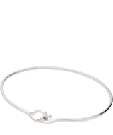 Gift Packaged 'Monica' Sterling Silver Minimalist Hook Bangle