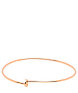 Gift Packaged 'Leah' 18ct Rose Gold Plated 925 Silver Minimalist Knot Bangle