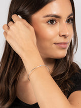 Gift Packaged 'Leah' 925 Silver Minimalist Knot Bangle