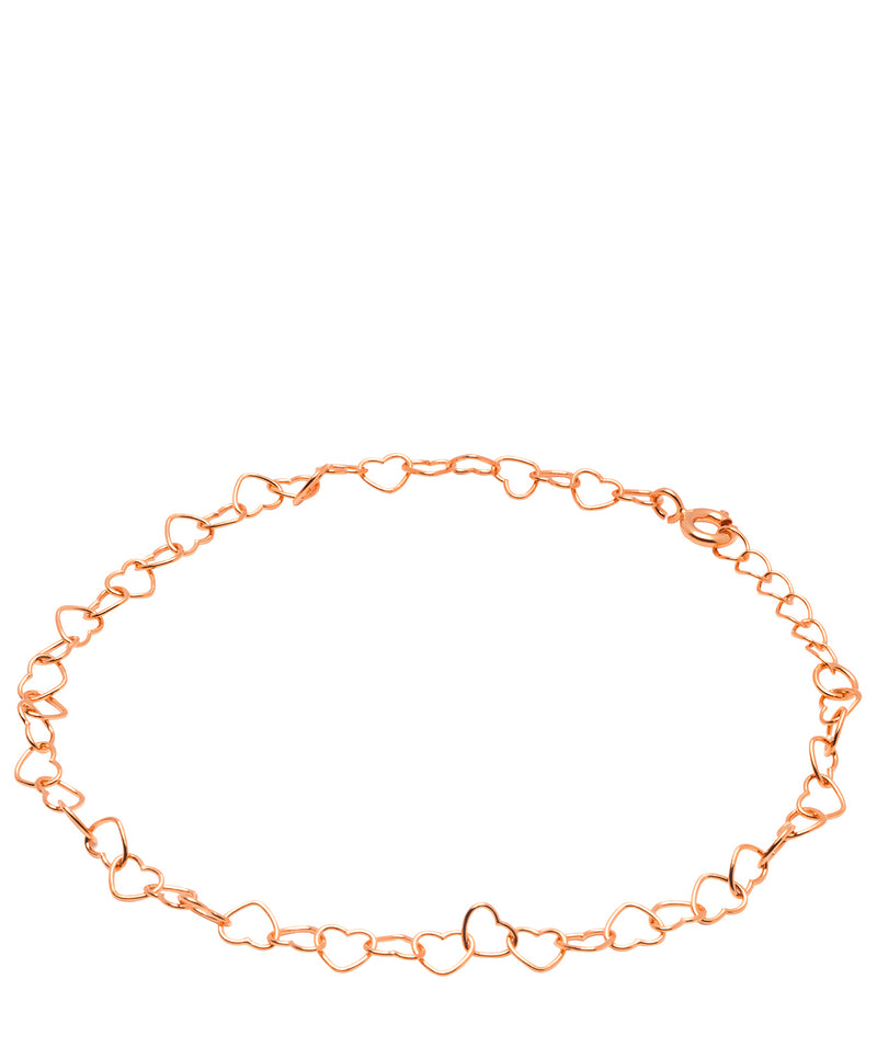 Gift Packaged 'Stella' 18ct Rose Gold 925 Silver Heart Chain Bracelet