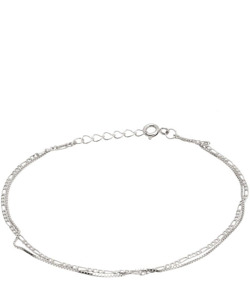 Gift Packaged 'Aubrey' 925 Silver Double Chain Bracelet