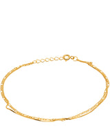 Gift Packaged 'Aubrey' 18ct Yellow Gold Plated 925 Silver Double Chain Bracelet