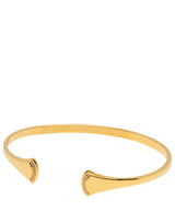 Gift Packaged 'Amoret' 18ct Yellow Gold Plated 925 Silver Cubic Zirconia Open End Bangle