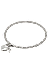 Gift Packaged 'Solene' 925 Silver Heart Locket Mini Bracelet