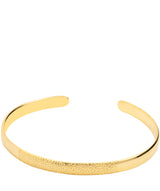 Gift Packaged 'Xenia' 18ct Yellow Gold Plated Sterling Silver Textured Bangle