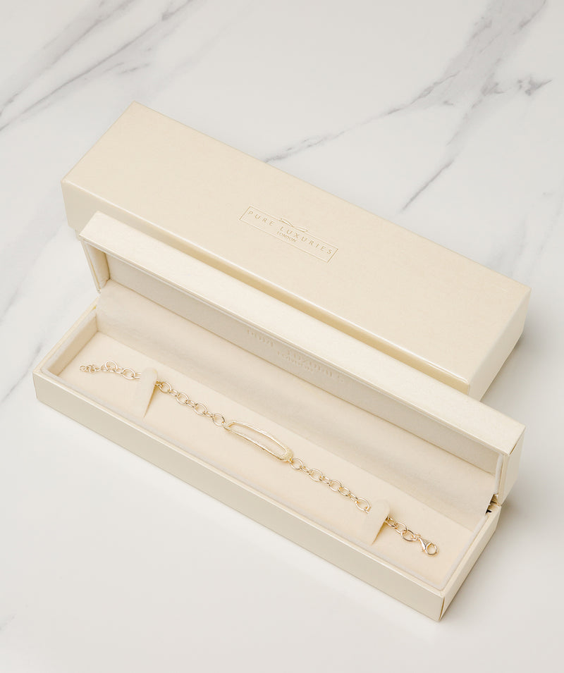 Gift Packaged 'Lilian' Sterling Silver Link Bracelet