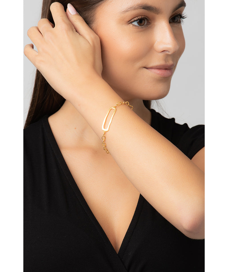 Gift Packaged 'Lilian' 18ct Yellow Gold Plated Sterling Silver Link Bracelet