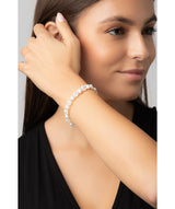 Gift Packaged 'Frances' Sterling Silver Freshwater Pearl Cluster Bracelet