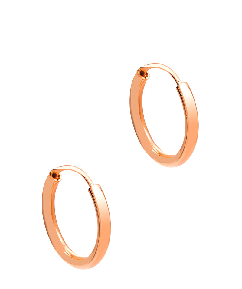 Gift Packaged 'Serena' 18ct Rose Gold Plated 925 Silver Small Hoop Earrings