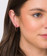 Gift Packaged 'Ciara' 18ct Rose Gold Plated Sterling Silver Hoop Earrings
