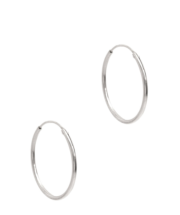 Gift Packaged 'Ciara' Sterling Silver Hoop Earrings