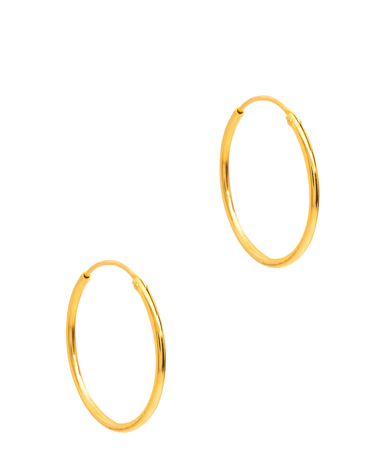 Gift Packaged 'Ciara' 18ct Yellow Gold Plated Sterling Silver Hoop Earrings