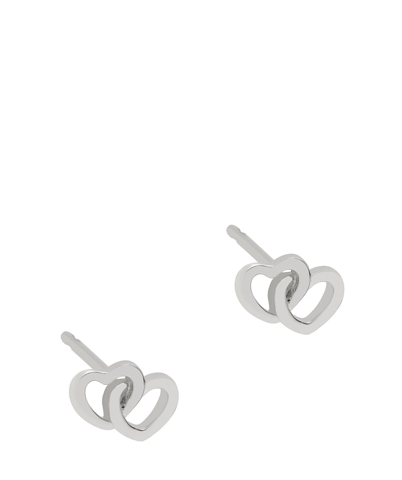 Gift Packaged 'Nicasia' Sterling Silver Linked Heart Earrings
