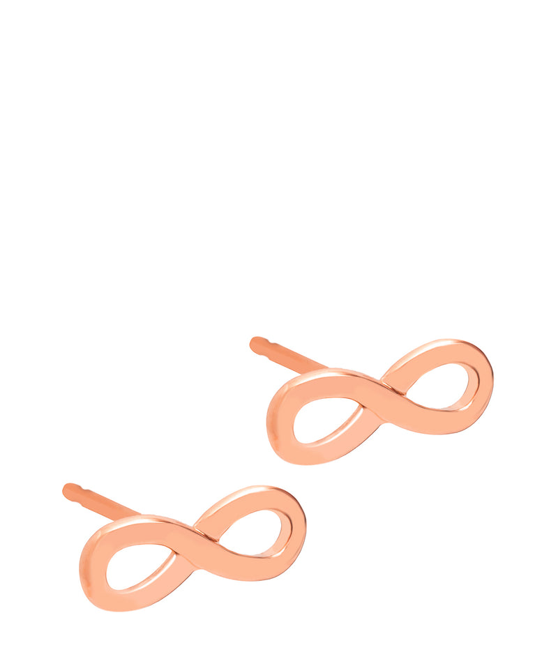 Gift Packaged 'Atarah' 18ct Rose Gold Plated Sterling Silver Infinity Earrings