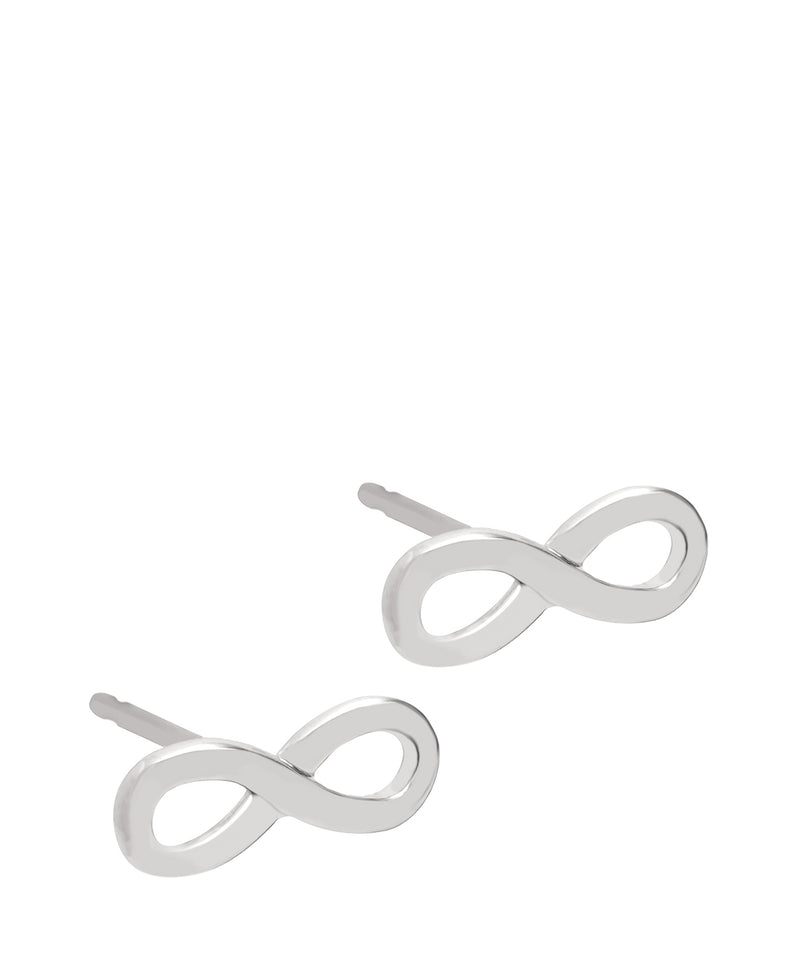 Gift Packaged 'Atarah' Sterling Silver Infinity Earrings