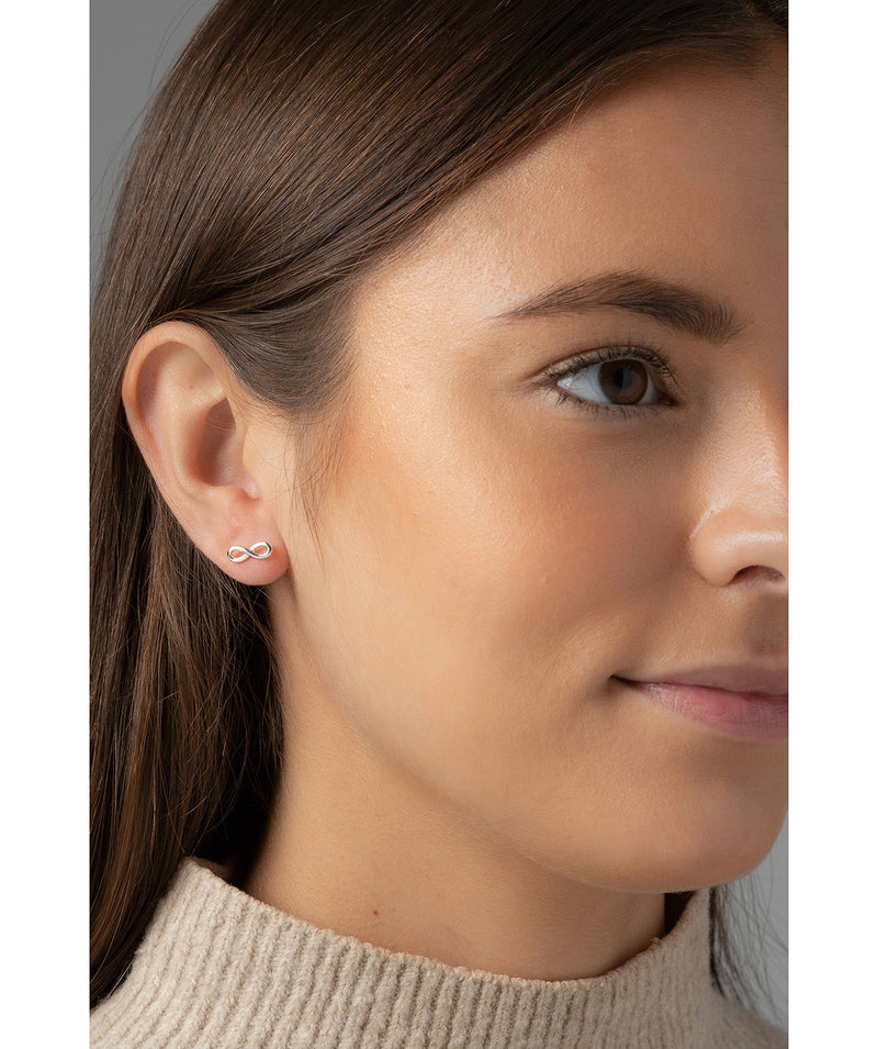 'Atarah' Sterling Silver Infinity Earrings image 2
