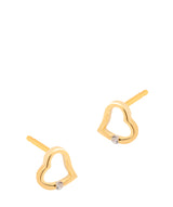 Gift Packaged 'Nerilla' 18ct Gold Plated Sterling Silver Heart Outline Earrings
