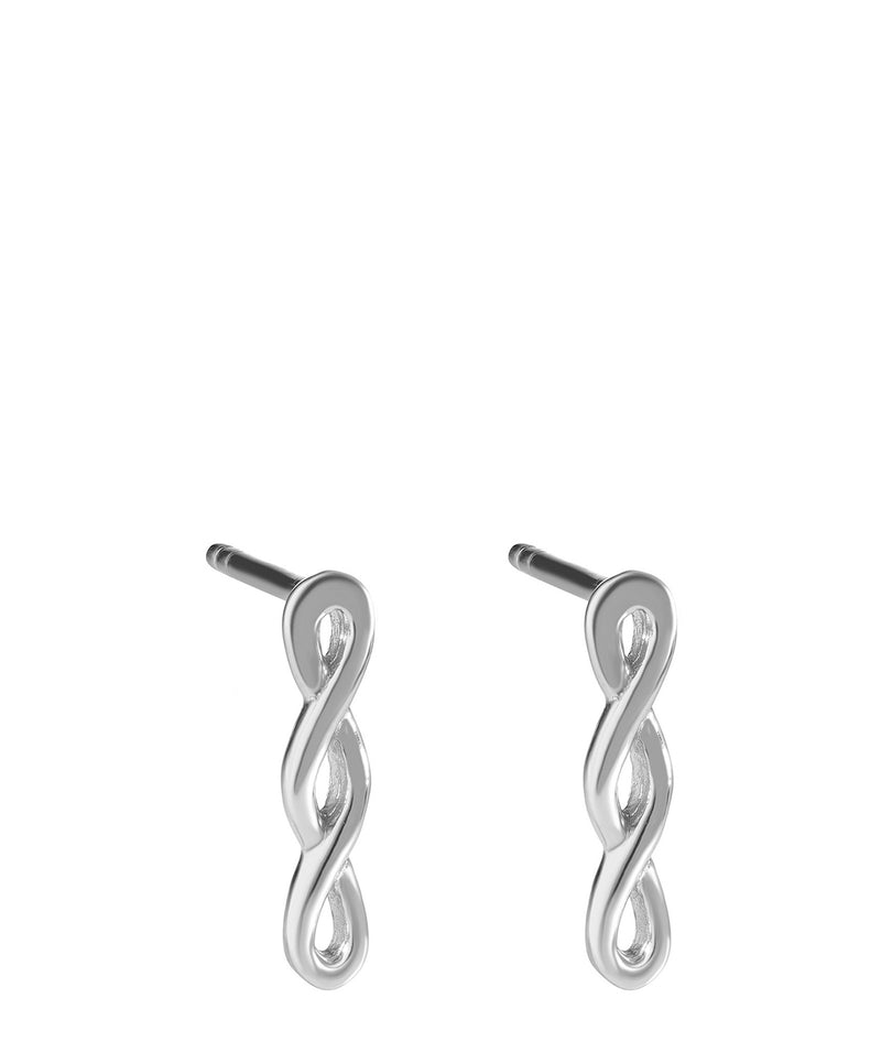 'Drusilla' Sterling Silver Twist Drop Earrings image 1