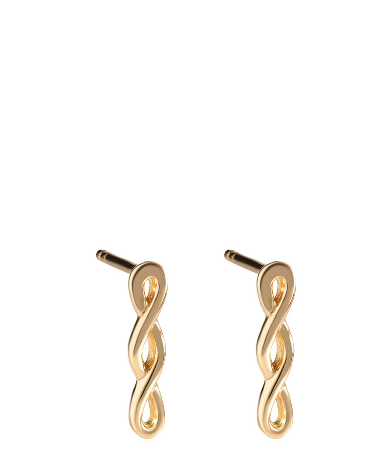 'Drusilla' Gold Plated Sterling Silver Twist Drop Earrings image 1