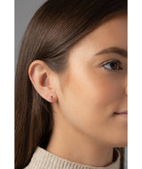 'Laurentia' Rose Gold Plated Sterling Silver Conical Stud Earrings image 2