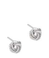 Gift Packaged 'Garance' Sterling Silver Swirled Earrings