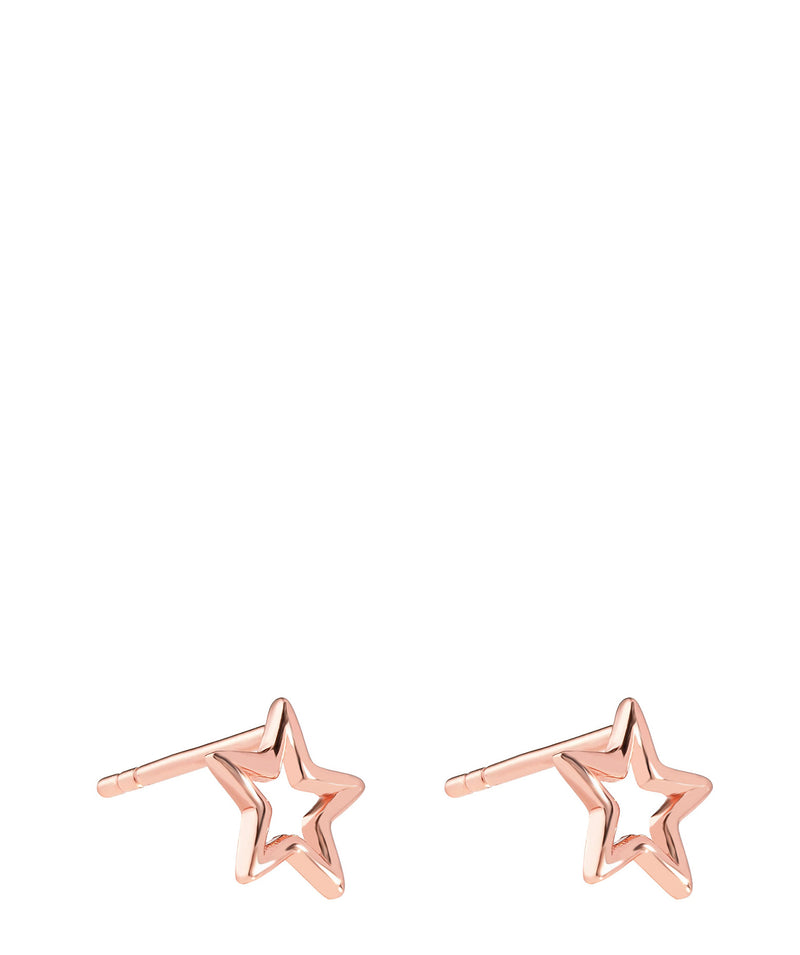 'Varinia' Rose Gold Plated Sterling Silver Star Earrings image 1