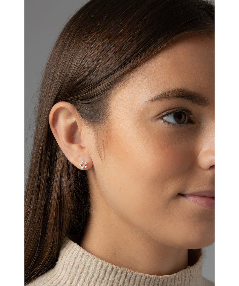 'Varinia' Sterling Silver Star Earrings image 2