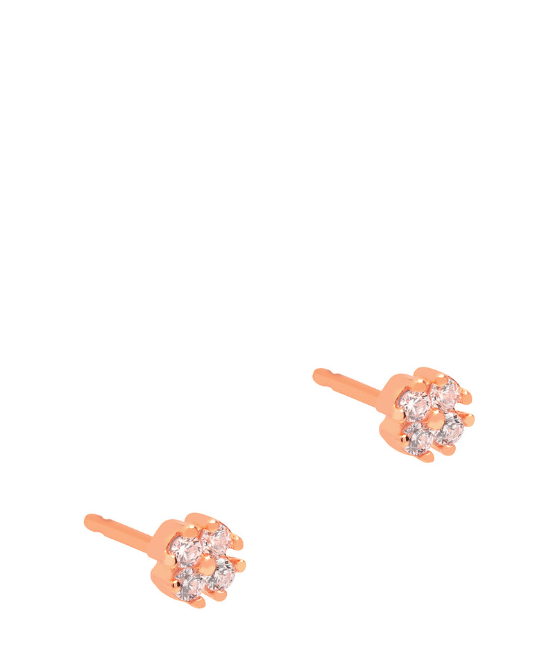 Gift Packaged 'Erin' 18ct Rose Gold Plated Sterling Silver & Cubic Zirconia Stud Earrings