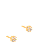 Gift Packaged 'Erin' 18ct Yellow Gold Plated Sterling Silver & Cubic Zirconia Stud Earrings