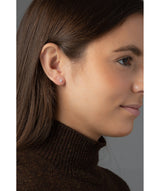 Gift Packaged 'Erin' Sterling Silver & Cubic Zirconia Stud Earrings
