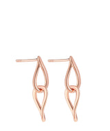 'Hilaria' Rose Gold Plated Sterling Silver Hanging Teardrops Earrings image 1