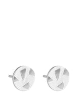 'Persis' Sterling Silver Patterned Circular Earrings image 1