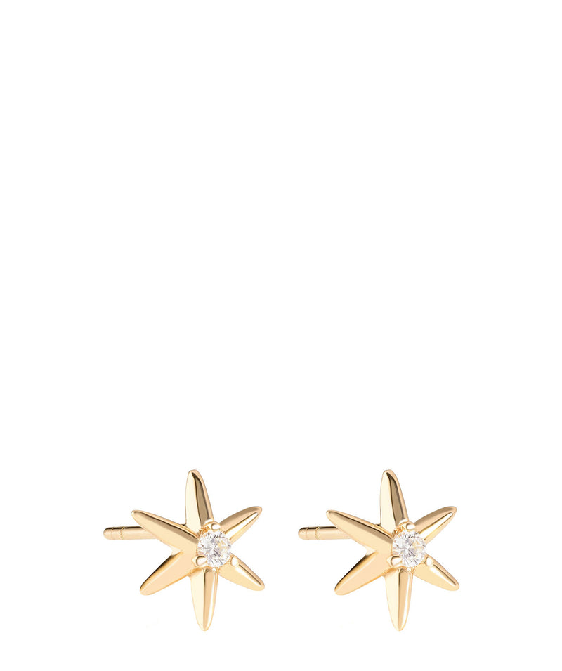 'Minerva' Gold Plated Sterling Silver Star Earrings image 1