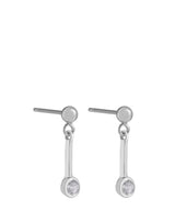 'Margaux' Sterling Silver Hanging Crystal Earrings image 1
