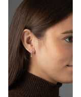 'Margaux' Sterling Silver Hanging Crystal Earrings image 2