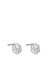 'Melisent' Sterling Silver Rose Earrings image 1