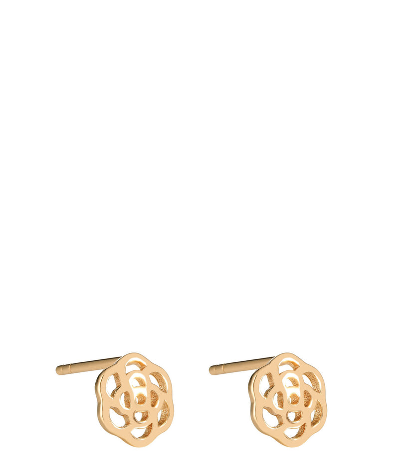'Melisent' Gold Plated Sterling Silver Rose Earrings image 1