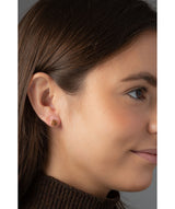 'Melisent' Gold Plated Sterling Silver Rose Earrings image 2