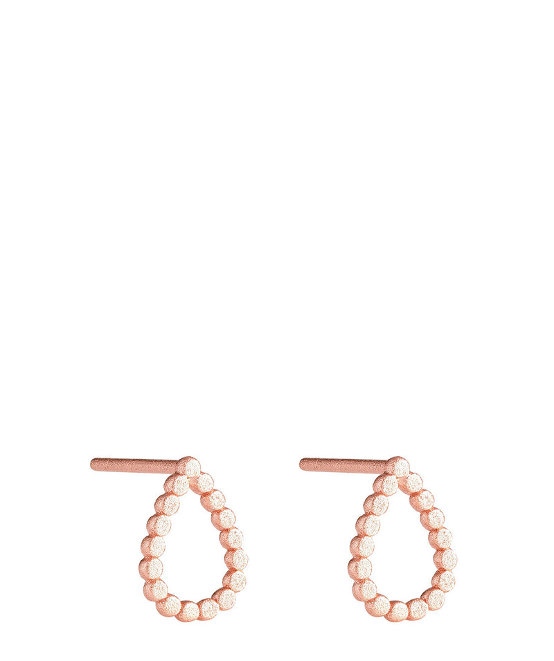 'Athalia' Rose Gold Plated Sterling Silver Teardrop Earrings image 1