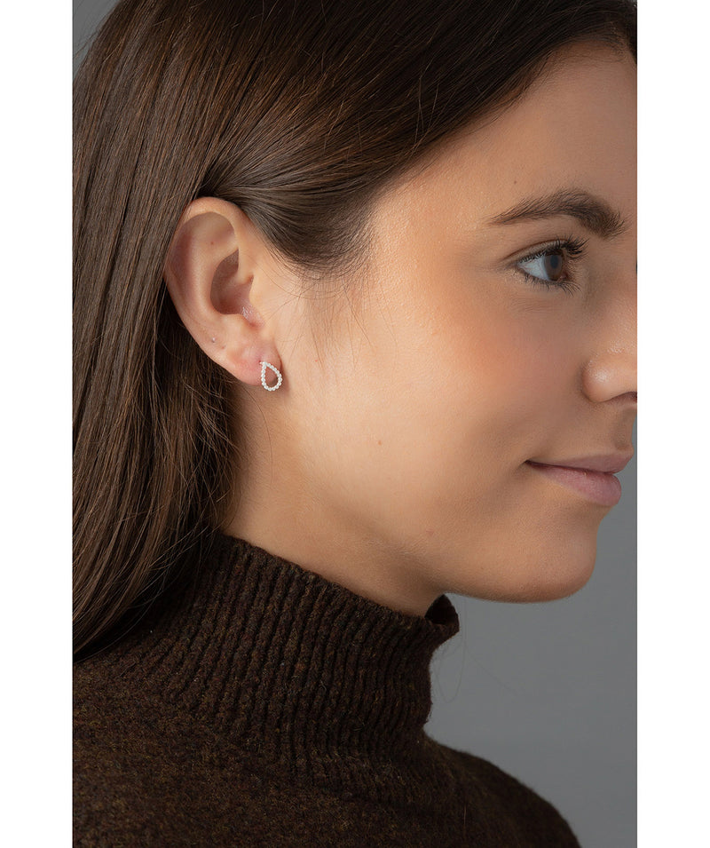 'Athalia' Sterling Silver Teardrop Earrings image 2