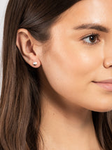 Gift Packaged 'Anika' 925 Silver Geometric Stud Earrings